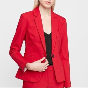 Express red blazer folded sleeve size 10